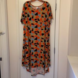 LulaRoe Carly 3x geometric print dress